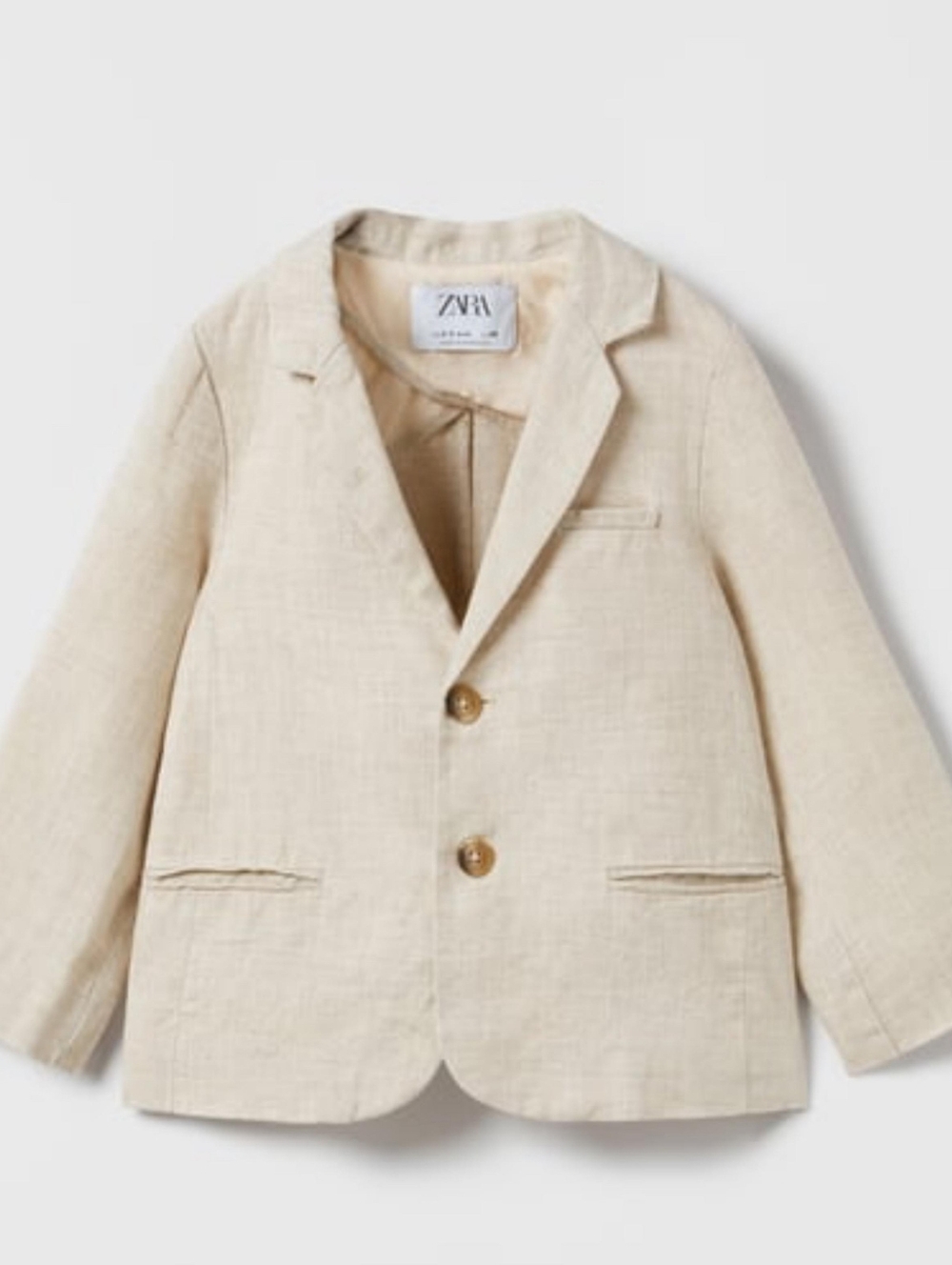Linen Blazer Zara Beige 6T
